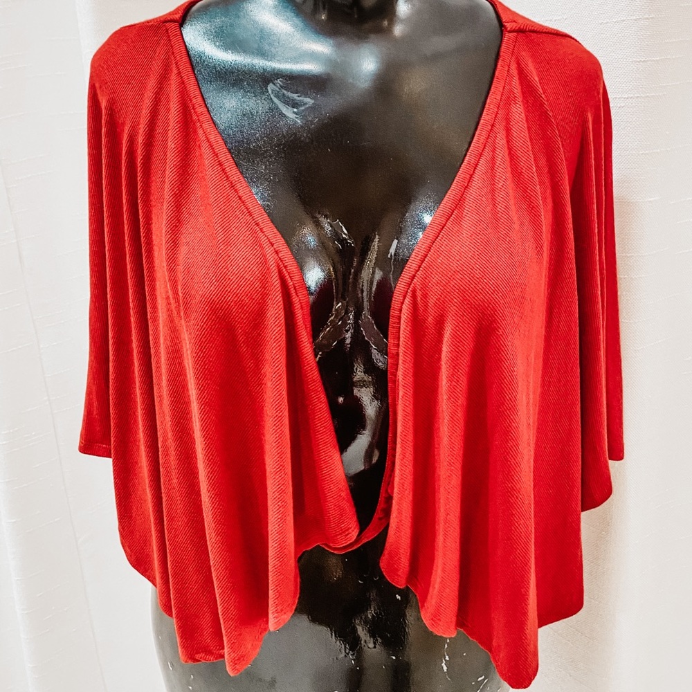 Free People Boho Red Blouse